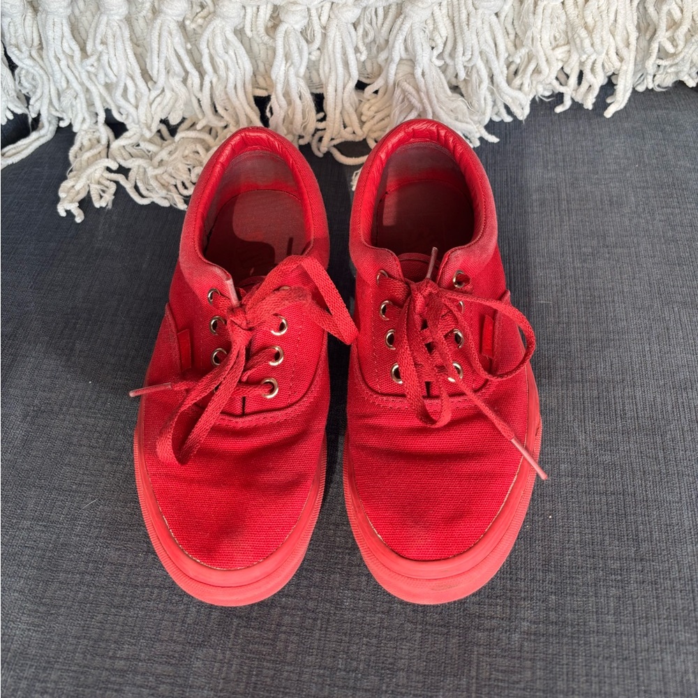 Vans All Red Authentic Size 7